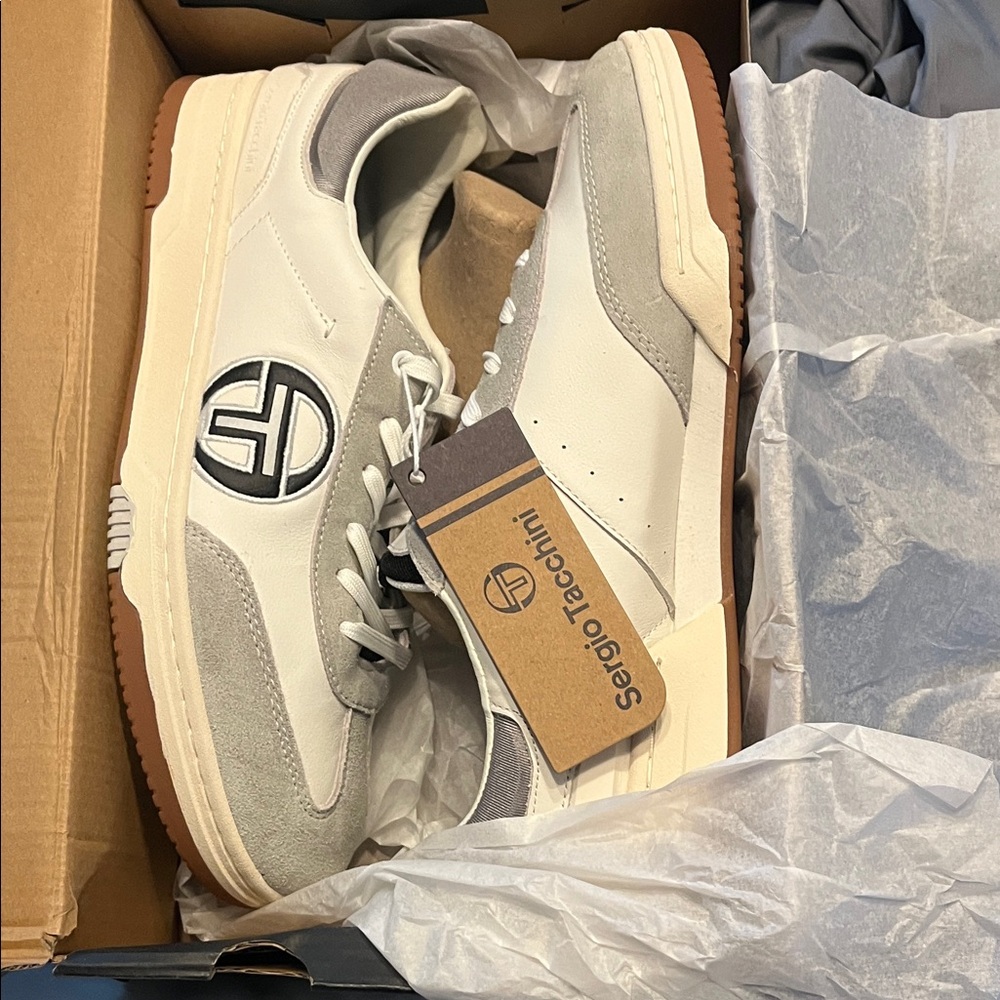Sergio Tacchini White and Gray Sneakers